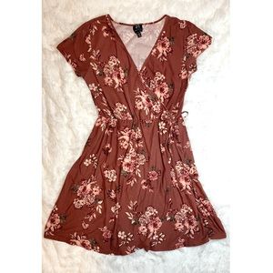 SS floral wrap dress